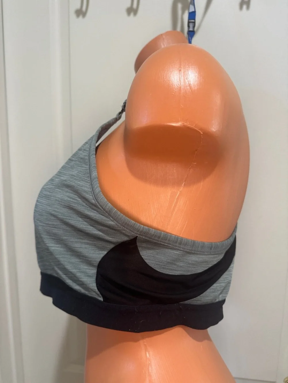 NIKE Dri-Fit Indy Light Gray Black Sports Bra $40 XXL EUC KL